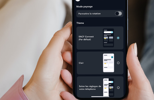 Choix du thème de l'application